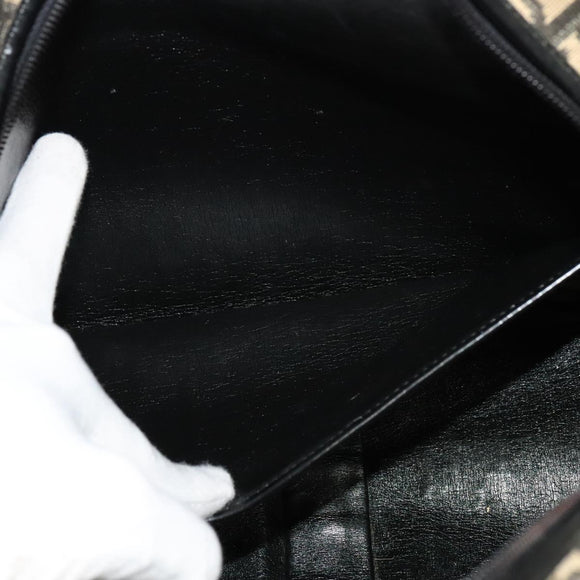 Christian Dior Trotter Canvas Shoulder Bag Black Auth BD1782