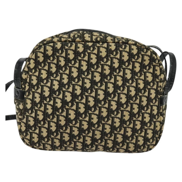 Christian Dior Trotter Canvas Shoulder Bag Black Auth BD1782