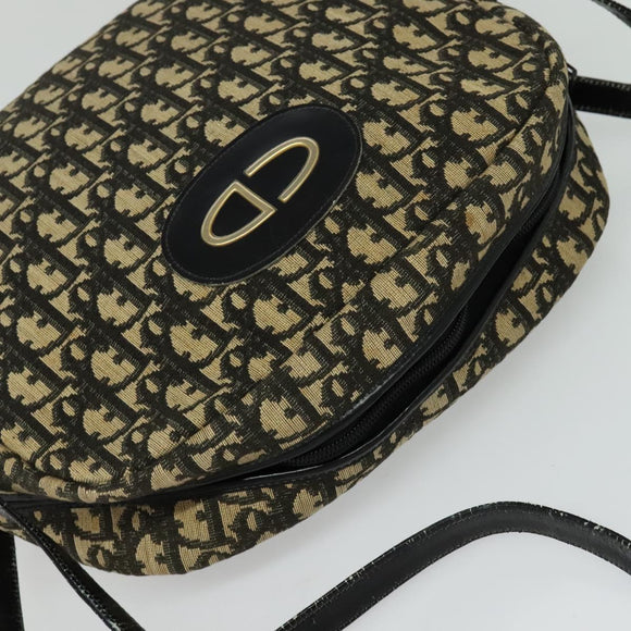 Christian Dior Trotter Canvas Shoulder Bag Black Auth BD1782