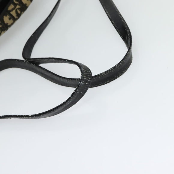 Christian Dior Trotter Canvas Shoulder Bag Black Auth BD1782