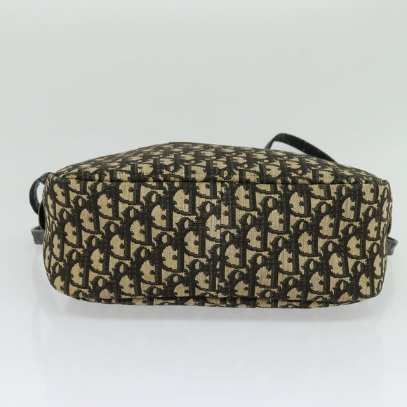 Christian Dior Trotter Canvas Shoulder Bag Black Auth BD1782