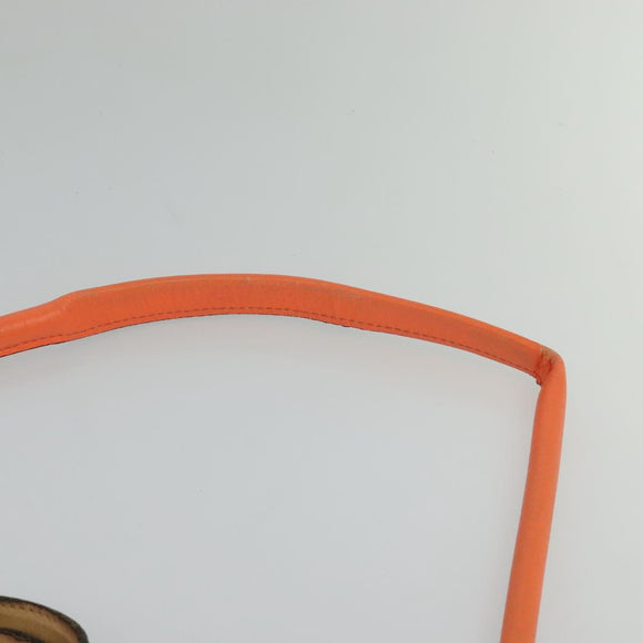 Chloe Paraty Hand Bag Leather 2way Orange Silver Auth BD1784