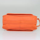 Chloe Paraty Hand Bag Leather 2way Orange Silver Auth BD1784-5