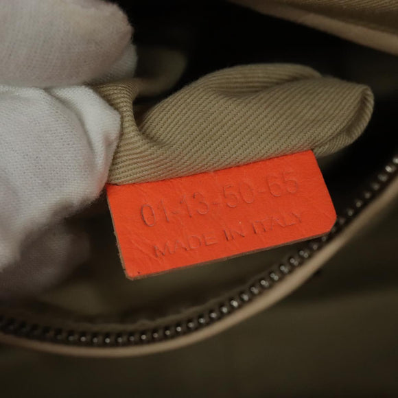 Chloe Paraty Hand Bag Leather 2way Orange Silver Auth BD1784