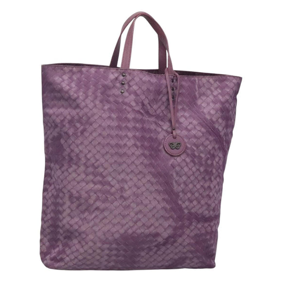 BOTTEGA VENETA INTRECCIATO Tote Bag Nylon Purple Auth BD1795