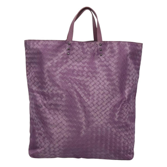BOTTEGA VENETA INTRECCIATO Tote Bag Nylon Purple Auth BD1795