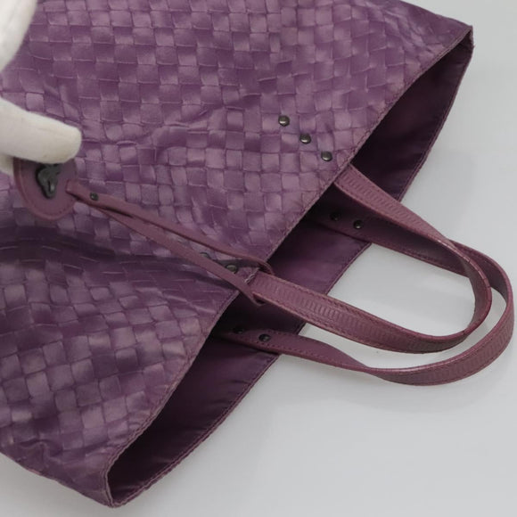 BOTTEGA VENETA INTRECCIATO Tote Bag Nylon Purple Auth BD1795
