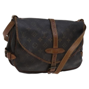 LOUIS VUITTON Monogram Saumur 30 Shoulder Bag M42256 LV Auth BD1799