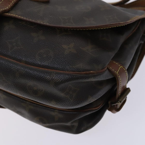 LOUIS VUITTON Monogram Saumur 30 Shoulder Bag M42256 LV Auth BD1799