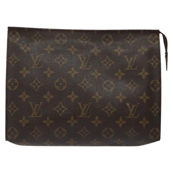 LOUIS VUITTON Monogram Poche Toilette 26 Pouch M47542 LV Auth BD1805