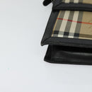 Burberrys Nova Check Shoulder Bag Canvas Beige Gold black Auth BD1811-9