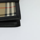 Burberrys Nova Check Shoulder Bag Canvas Beige Gold black Auth BD1811-14