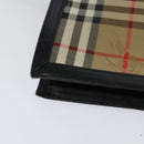 Burberrys Nova Check Shoulder Bag Canvas Beige Gold black Auth BD1811-15