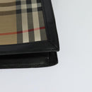 Burberrys Nova Check Shoulder Bag Canvas Beige Gold black Auth BD1811-16