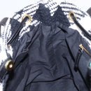 BURBERRY Nova Check Blue Label Tote Bag Wool White Gold Auth BD1813-18