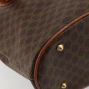 CELINE Macadam Canvas Tote Bag PVC Leather Brown Gold Auth BD1817-11
