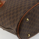 CELINE Macadam Canvas Tote Bag PVC Leather Brown Gold Auth BD1817-13