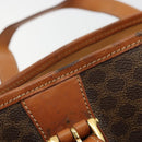 CELINE Macadam Canvas Tote Bag PVC Leather Brown Gold Auth BD1817-16