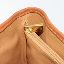 CELINE Macadam Canvas Tote Bag PVC Leather Brown Gold Auth BD1817-25