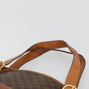 CELINE Macadam Canvas Tote Bag PVC Leather Brown Gold Auth BD1817-8