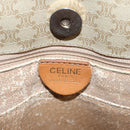 CELINE Macadam Canvas Tote Bag Beige Gold Auth BD1818-18