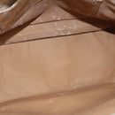 CELINE Macadam Canvas Tote Bag Beige Gold Auth BD1818-10