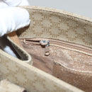 CELINE Macadam Canvas Tote Bag Beige Gold Auth BD1818-20