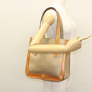 CELINE Macadam Canvas Tote Bag Beige Gold Auth BD1818-22