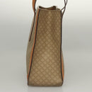 CELINE Macadam Canvas Tote Bag Beige Gold Auth BD1818-3