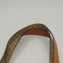 CELINE Macadam Canvas Tote Bag Beige Gold Auth BD1818-14