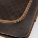 CELINE Macadam Canvas Shoulder Bag PVC Leather Brown Gold Auth BD184-16