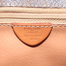 CELINE Macadam Canvas Shoulder Bag PVC Leather Brown Gold Auth BD184-12