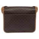 CELINE Macadam Canvas Shoulder Bag PVC Leather Brown Gold Auth BD184-2