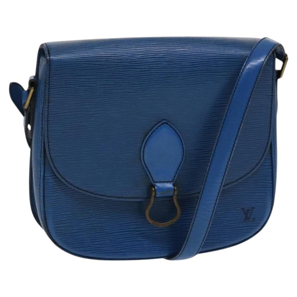 LOUIS VUITTON Epi Saint Cloud GM Shoulder Bag Toledo Blue M52195 LV Auth BD1841