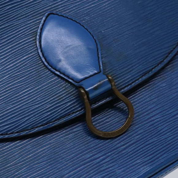 LOUIS VUITTON Epi Saint Cloud GM Shoulder Bag Toledo Blue M52195 LV Auth BD1841