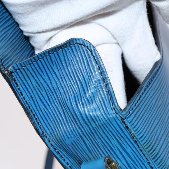 LOUIS VUITTON Epi Saint Cloud GM Shoulder Bag Toledo Blue M52195 LV Auth BD1841