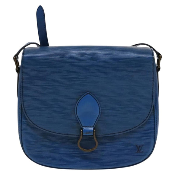 LOUIS VUITTON Epi Saint Cloud GM Shoulder Bag Toledo Blue M52195 LV Auth BD1841