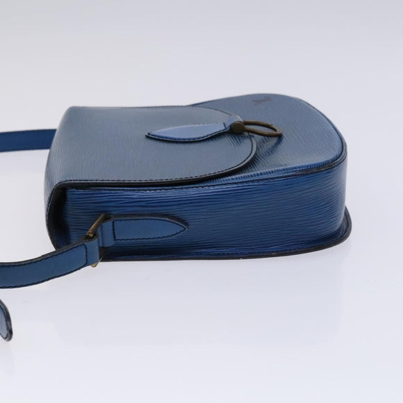 LOUIS VUITTON Epi Saint Cloud GM Shoulder Bag Toledo Blue M52195 LV Auth BD1841