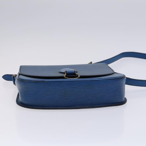 LOUIS VUITTON Epi Saint Cloud GM Shoulder Bag Toledo Blue M52195 LV Auth BD1841