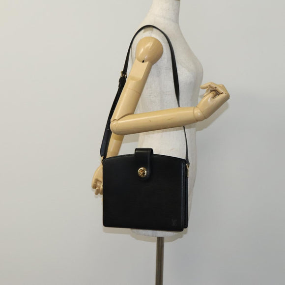 LOUIS VUITTON Epi Capuchin Shoulder Bag Black M52342 LV Auth BD1846
