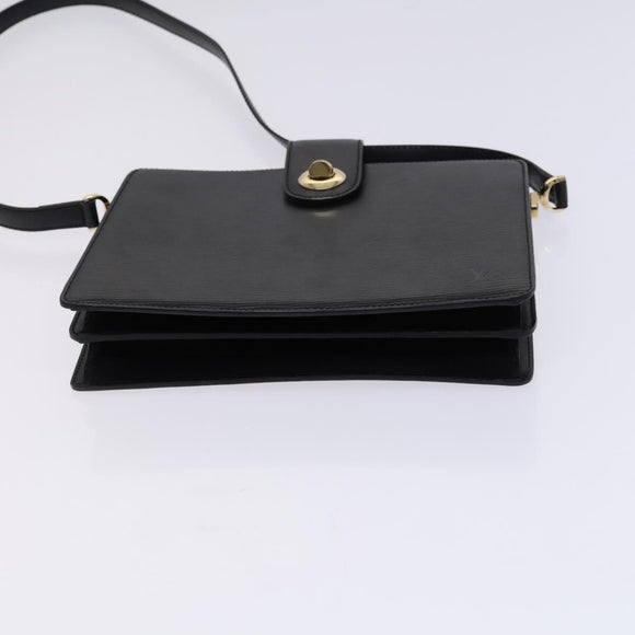 LOUIS VUITTON Epi Capuchin Shoulder Bag Black M52342 LV Auth BD1846