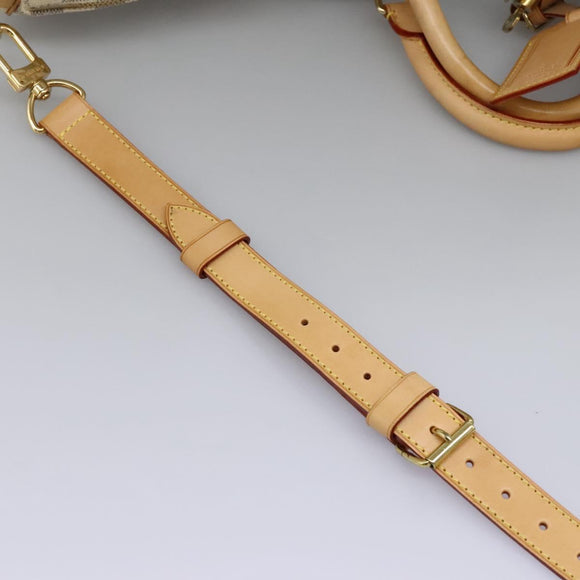 LOUIS VUITTON Damier Azur Keepall Bandouliere 55 Boston Bag N41429 Auth BD1851AV