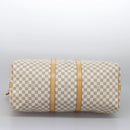 LOUIS VUITTON Damier Azur Keepall Bandouliere 55 Boston Bag N41429 Auth BD1851AV-5