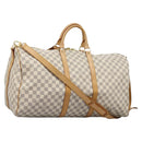 LOUIS VUITTON Damier Azur Keepall Bandouliere 55 Boston Bag N41429 Auth BD1851AV-1
