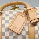 LOUIS VUITTON Damier Azur Keepall Bandouliere 55 Boston Bag N41429 Auth BD1851AV-25