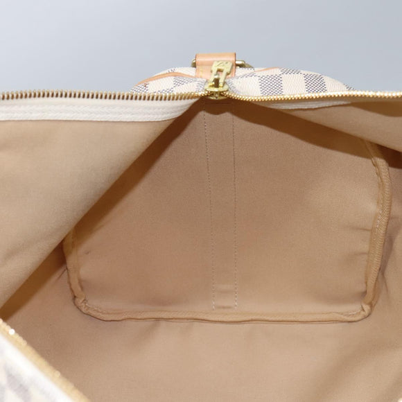 LOUIS VUITTON Damier Azur Keepall Bandouliere 55 Boston Bag N41429 Auth BD1851AV