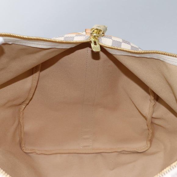 LOUIS VUITTON Damier Azur Keepall Bandouliere 55 Boston Bag N41429 Auth BD1851AV