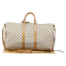 LOUIS VUITTON Damier Azur Keepall Bandouliere 55 Boston Bag N41429 Auth BD1851AV-30