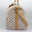LOUIS VUITTON Damier Azur Keepall Bandouliere 55 Boston Bag N41429 Auth BD1851AV-4