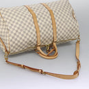 LOUIS VUITTON Damier Azur Keepall Bandouliere 55 Boston Bag N41429 Auth BD1851AV-8